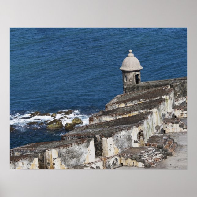 Puerto Rico, Old San Juan, section of El Morro Poster (Front)