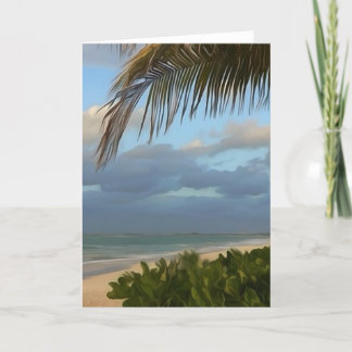 Puerto Rico Palm Beach Digital Art Greeting Card