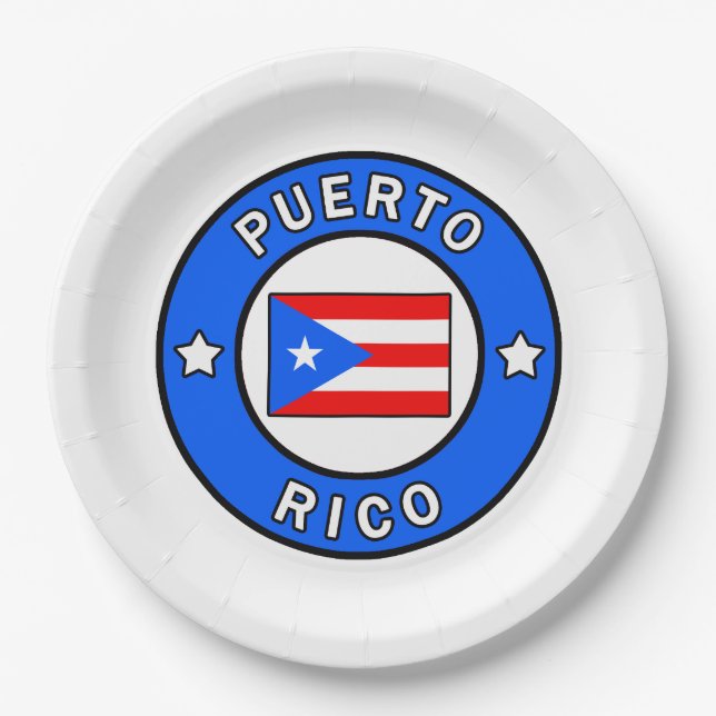 Puerto Rico Paper Plate (Front)