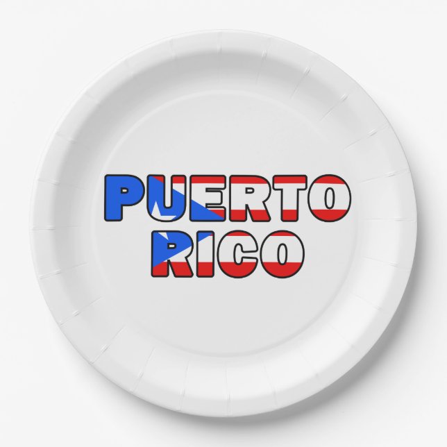 Puerto Rico Paper Plate (Front)