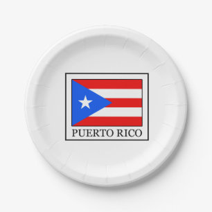 Puerto Rico Paper Plate
