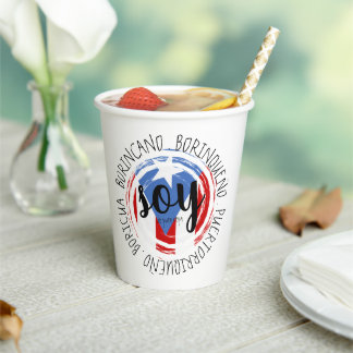 Puerto Rico Patriotic De Pura Cep Paper Cups