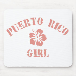 Puerto Rico Pink Girl Mouse Pad