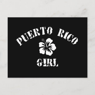 Puerto Rico Pink Girl Postcard