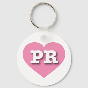 Puerto Rico Pink Heart - Big Love Key Ring