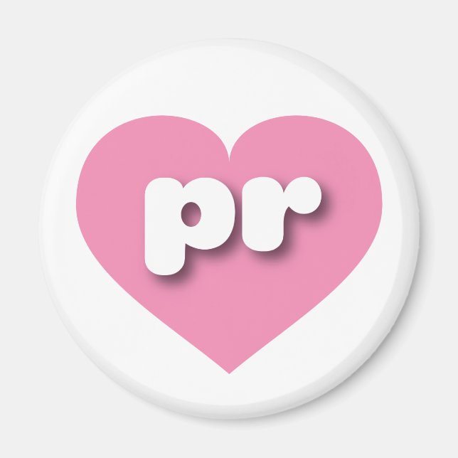 Puerto Rico Pink Heart - I love pr Magnet (Front)