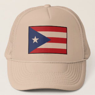 Puerto Rico Plain Flag Trucker Hat