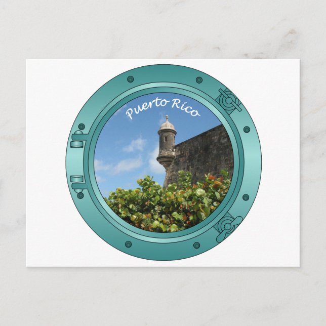 Puerto Rico Porthole Postcard (Front)