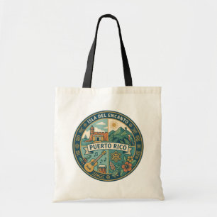 Puerto Rico Puerto Rican Culture Illustration Tote Bag
