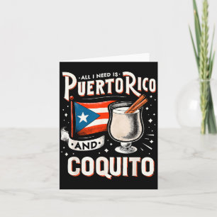 Puerto Rico Puerto Rican Eggnog Christmas Rum Coqu Card