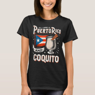 Puerto Rico Puerto Rican Eggnog Christmas Rum Coqu T-Shirt