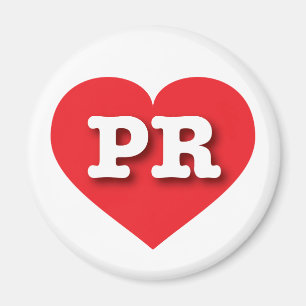Puerto Rico Red Heart - Big Love Magnet