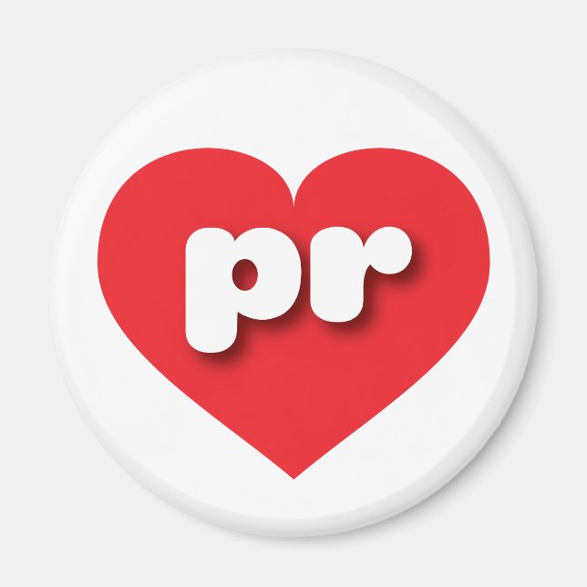 Puerto Rico red heart - I love pr Magnet (Front)