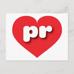 Puerto Rico red heart - I love pr Postcard