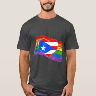Puerto Rico Rican Gay Pride Flag  LGBT T-Shirt