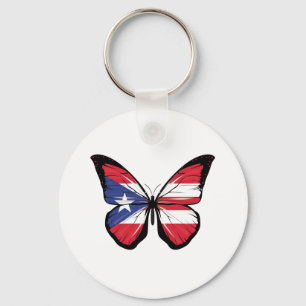 Puerto Rico ripped Flag Key Ring