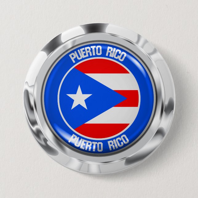 Puerto Rico Round Emblem 7.5 Cm Round Badge (Front)