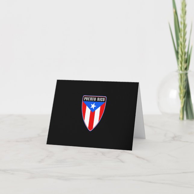 Puerto Rico Shield Thank You Card (Front)