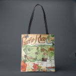 Puerto Rico Shoulder Tote Bag<br><div class="desc">A vintage illustrated postcard map of Puerto Rico repurposed!</div>