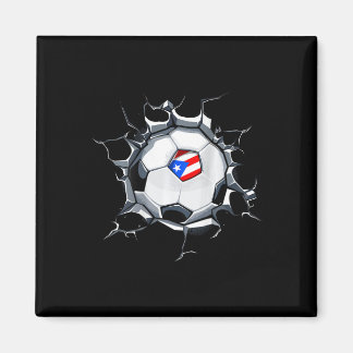 Puerto Rico Soccer Fans Jersey Puerto Rican Footba Magnet