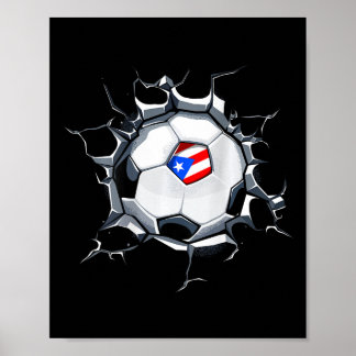 Puerto Rico Soccer Fans Jersey Puerto Rican Footba Poster