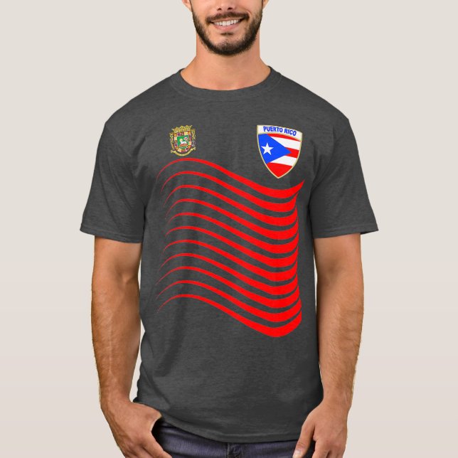 Puerto Rico Soccer Jersey Puerto Rico Flag Gift T-Shirt (Front)