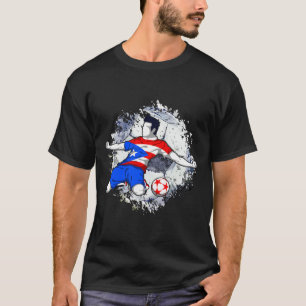Puerto Rico Soccer Puerto Rican Flag Proud Footbyl T-Shirt