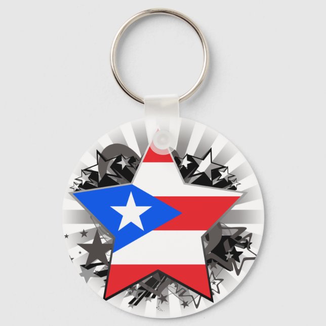 Puerto Rico Star Key Ring (Front)