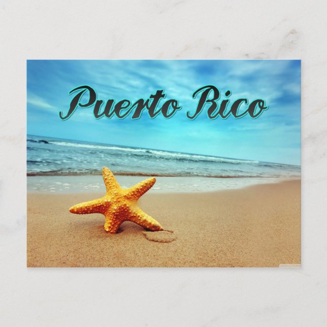 Puerto Rico starfish Postcard (Front)