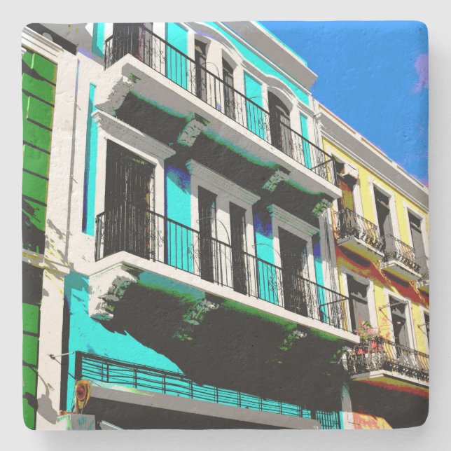 Puerto Rico Stone Coaster (Front)