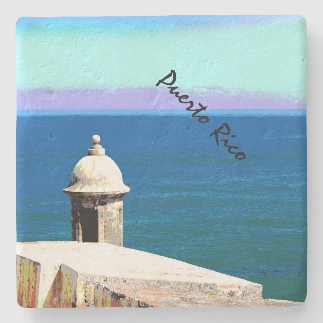 Puerto Rico Stone Coaster (Front)