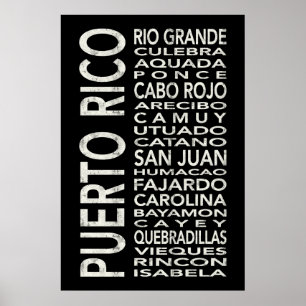 Puerto Rico Subway Art Bus Scroll Poster