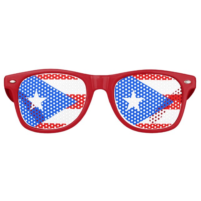 Puerto Rico Sunglasses & Party Shades / flag (Front)