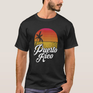 Puerto Rico Sunset Island Tropical Beach Summer Va T-Shirt