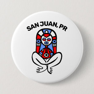 Puerto Rico Taino Atabey Custom Town 7.5 Cm Round Badge