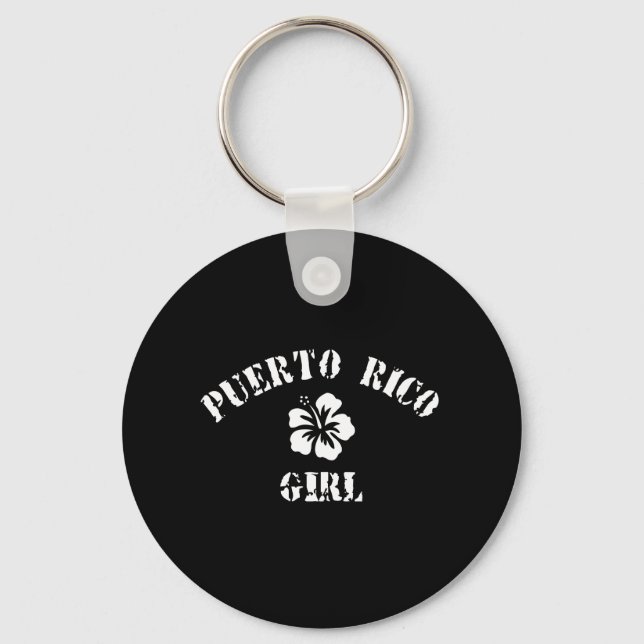 Puerto Rico Tattoo Style Key Ring (Front)