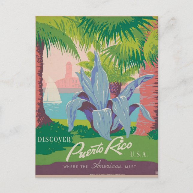Puerto Rico Travel Postcard (Front)