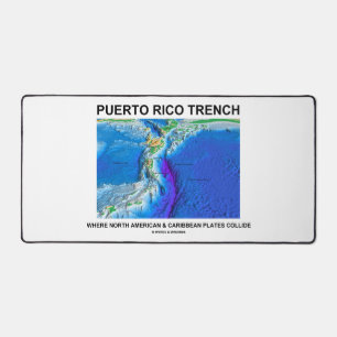 Puerto Rico Trench Where North American Caribbean Desk Mat