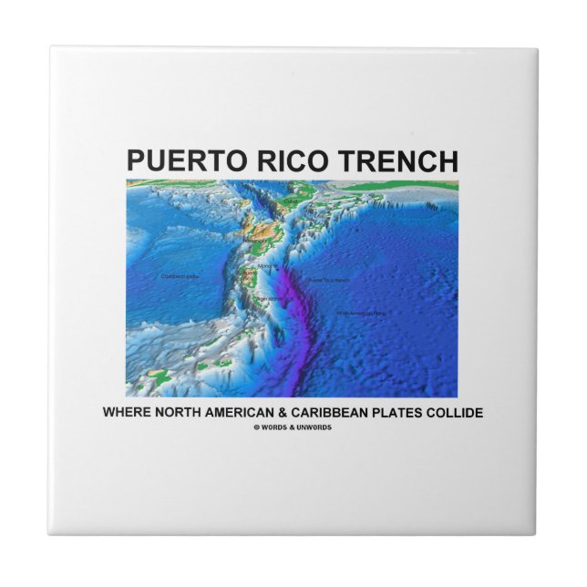 Puerto Rico Trench Where North American Caribbean Tile (Front)