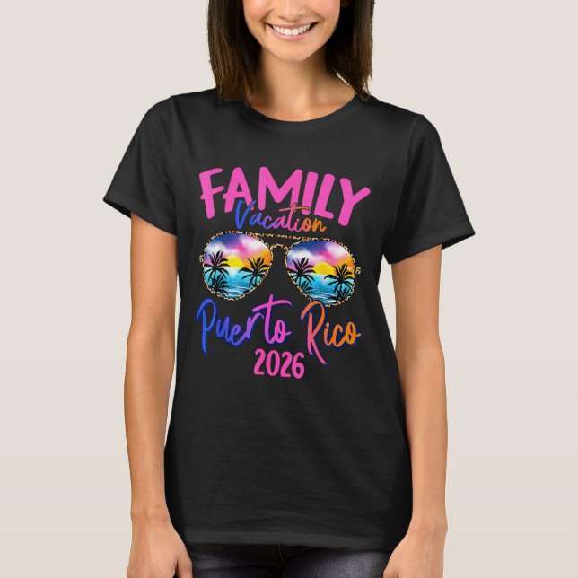 Puerto Rico Vacation 2026 Souvenir Matching Family T-Shirt (Front)