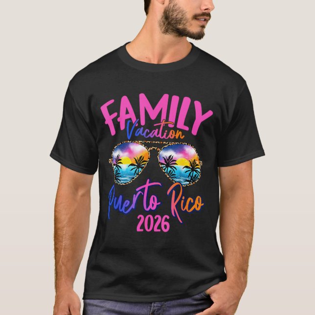 Puerto Rico Vacation 2026 Souvenir Matching Family T-Shirt (Front)
