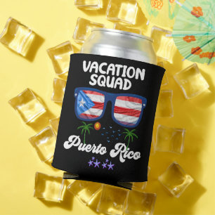Puerto Rico Vacation Squad Group Matching Can Cooler