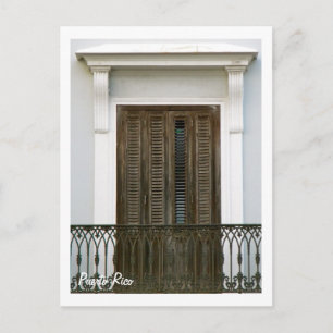 Puerto Rico, ventanas Viejo San Juan Postcard