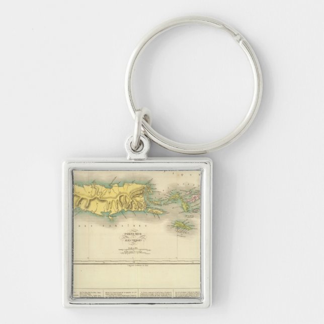 Puerto Rico, Virgin Islands Key Ring (Front)