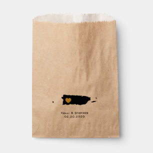 Puerto Rico Wedding Favour Treat Sacks, Gift Bags