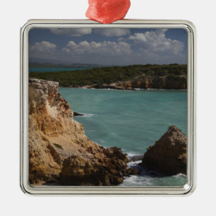 Puerto Rico, West Coast, Cabo Rojo, coastline 3 Metal Tree Decoration