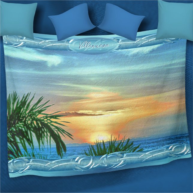 Puerto Sunset 1557 Fleece Blanket (Creator Uploaded)
