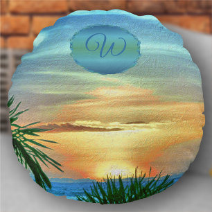 Puerto Sunset 1557 Round Cushion