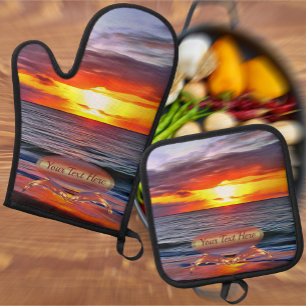 Puerto Sunset 1739 Oven Mitt & Pot Holder Set
