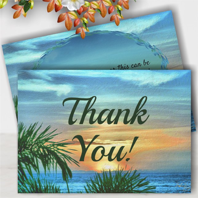 Puerto Sunset Thank You 1557 Card (Creator Uploaded)